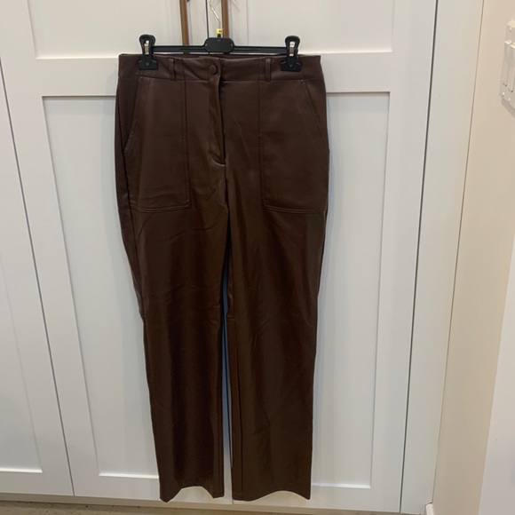 Straight leather pants - Picture 1 of 2